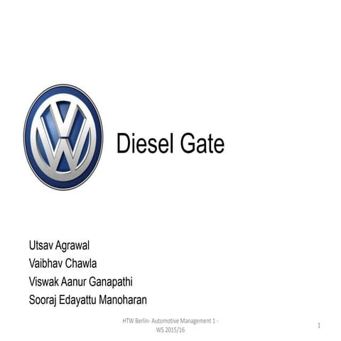 Volkswagen Emission Scandal