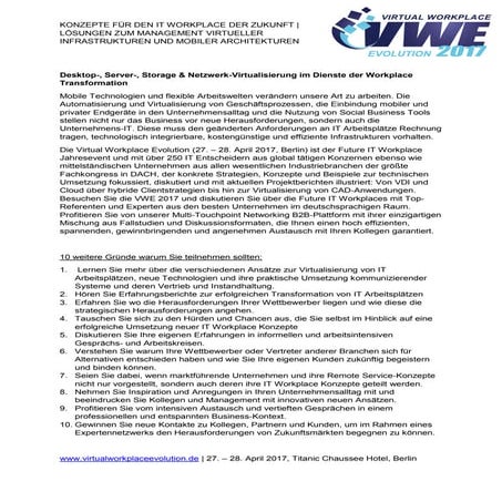 Virtual Workplace Evolution 2017