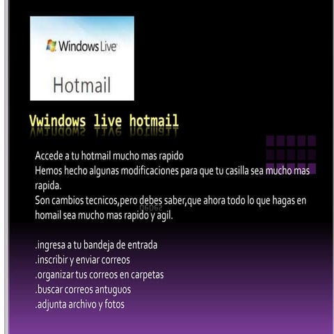 Vwindows live hotmail