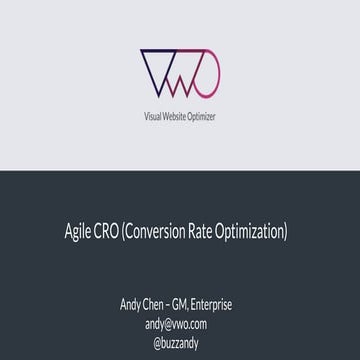 Agile Conversion Rate Optimization