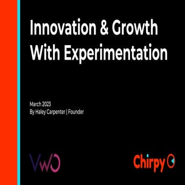 Innovation and growth with experimentation