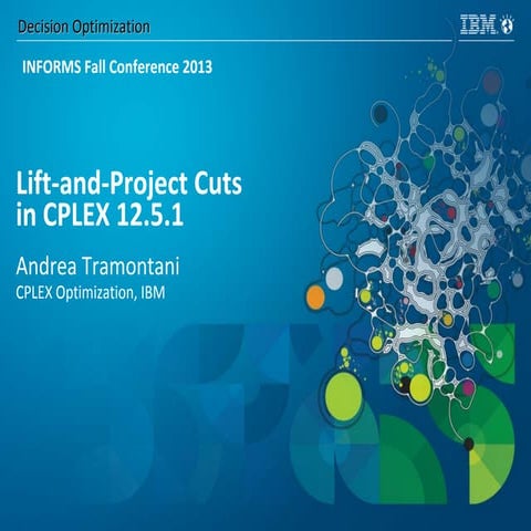 Lift-and-Project Cuts in CPLEX 12.5.1 | PDF
