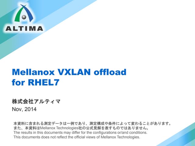 Mellanox Vxlan offload Performance ...