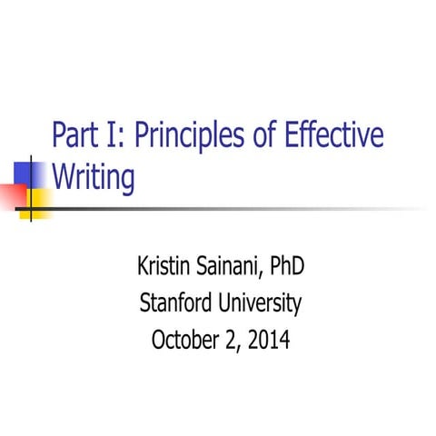 Slides: Manuscript Writing Workshop 10-2-14