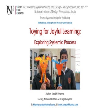 Toying for Joyful Learning: Exploring systemic process