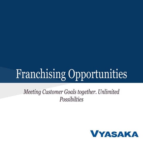 Vyasaka Franchising Opportunities