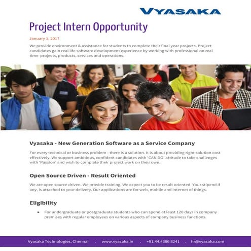 Vyasaka project intern