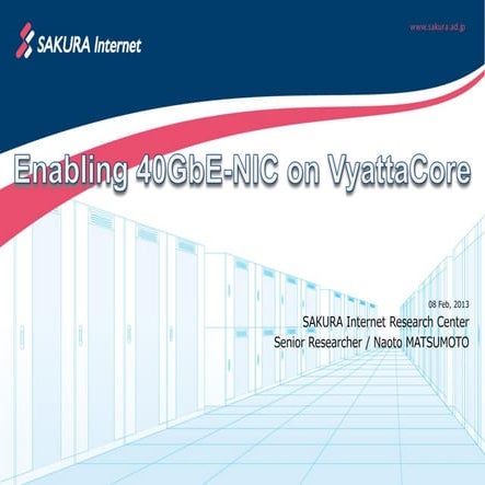 Enabling 40GbE-NIC on VyattaCore