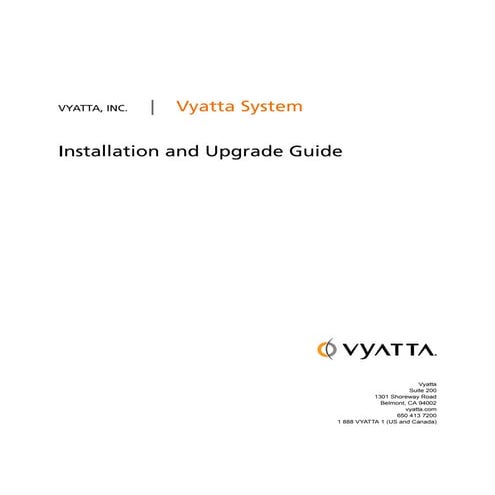 Vyatta Installation And Upgrade Vc5 V01