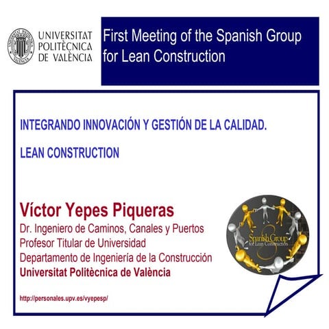 Primera Reunión del SGLC.Victor Yepes 