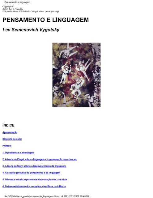 Vygotsky   pensamento e linguagem