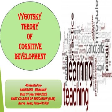 VYGOTSKY theory -Anuradha Mahajan B. Ed 1st yr 2020-2022.pptx