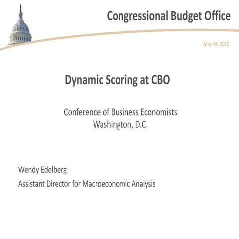 Dynamic Scoring at CBO
