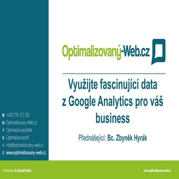 Využijte fascinující data z Google Analytics pro váš business