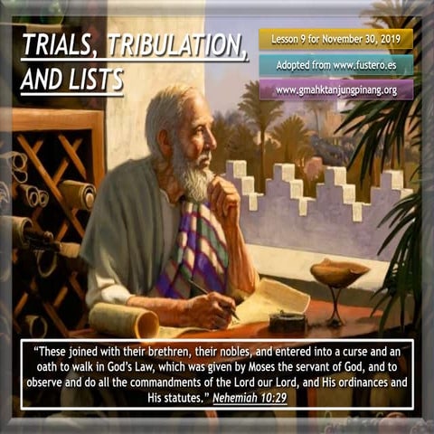 Sabbath school lesson 9, 4th quarter 2019