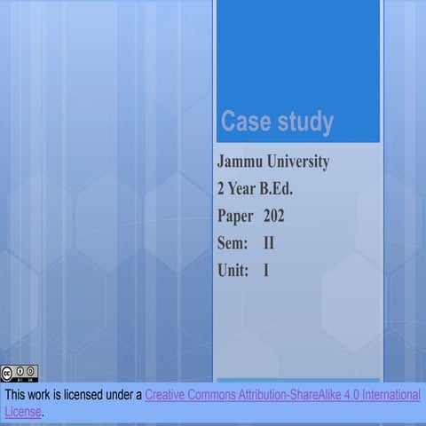 Case study: Introduction