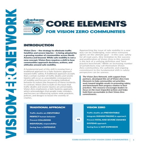 Vision Zero Network Core Elements
