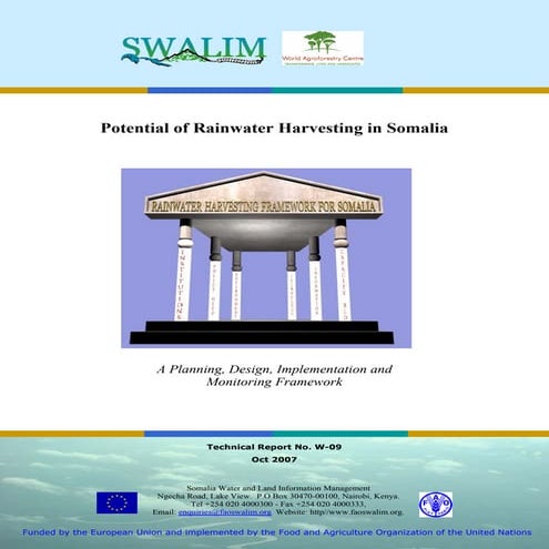 Somalia;  Potential of Rainwater Harvesting in Somalia