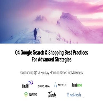 Q4 Google Search & Shopping Best Practices For Advanced Strategies