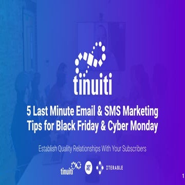 5 Last Minute Email & SMS Marketing Tips for Black Friday & Cyber Monday 