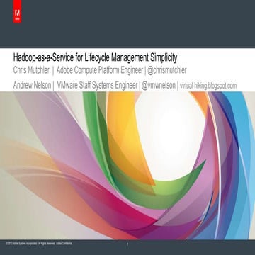 Hadoop-as-a-Service for Lifecycle Management Simplicity