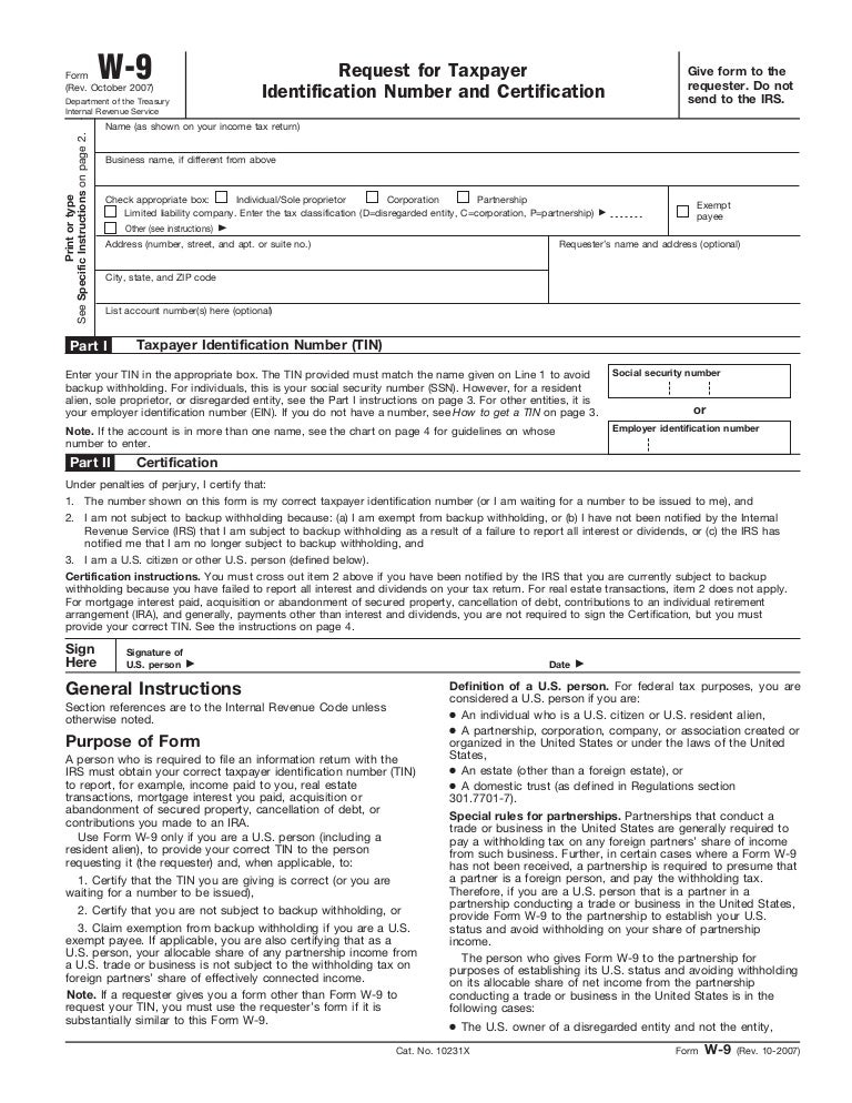 Blank W 9 Form 2021 | Calendar Template Printable