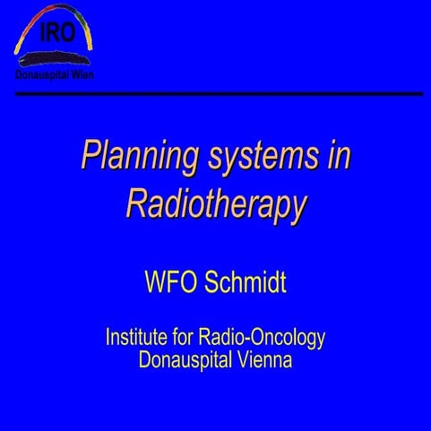  planning systems in radiotherapy