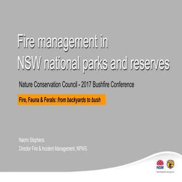 Bushfire Conf 2017 – Day 2 Opening Address by Naomi Stephens