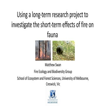 BushfireConf2017 – 21. Using a long-term research project to investigate the ...