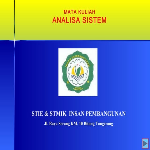 Analisis Sistem Informasi [Materi IV]