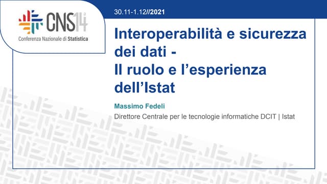 14a Conferenza Nazionale di Statistica