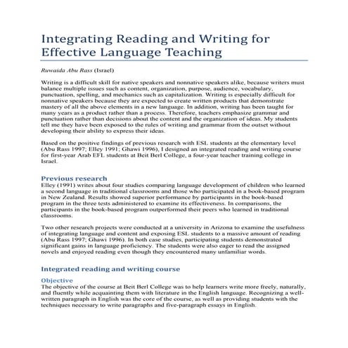 Rass - Integrating reading-writing