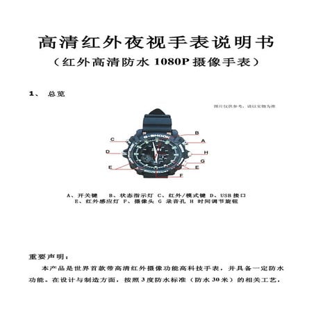 new spy watch camera specifications