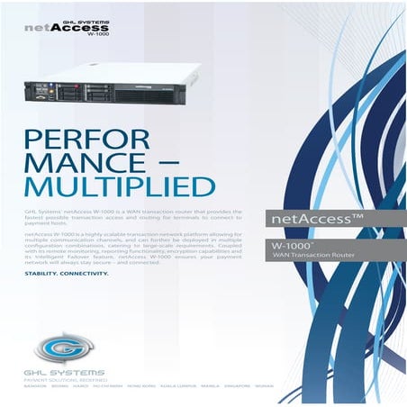 NetAccess W1000 WAN transaction router GHL Systems
