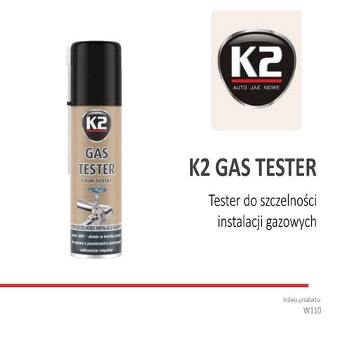 W110 K2 GAS TESTER - Tester szczelności instalacji gazowych