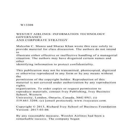     W13308 WESTJET AIRLINES INFORMATION TECHNOLOGY GOVE.docx