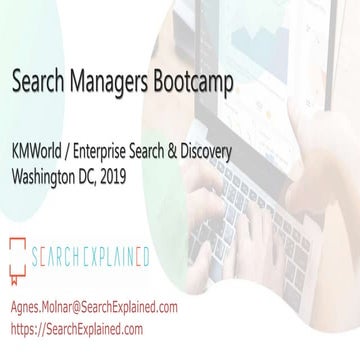 Workshop: Search Managers Bootcamp