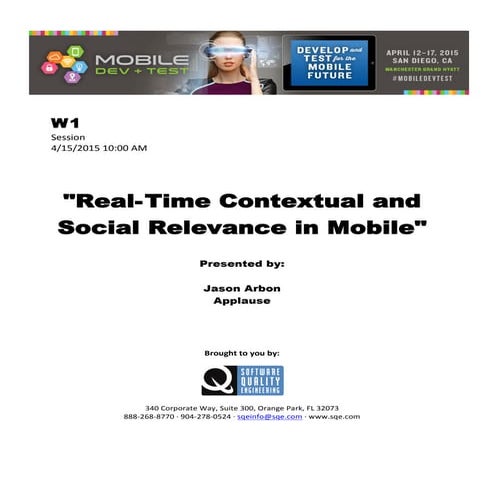 Real-Time Contextual and Social Relevance in Mobile