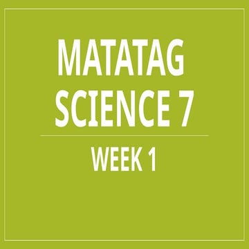 Science 7 Matatag Week 1 for the Quarter 1.pptx | Physics | Science