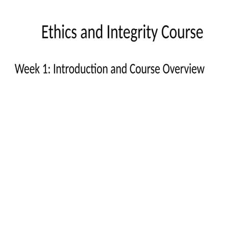 Comprehensive Ethics and Integrity Course for Research Professionals | PPTX