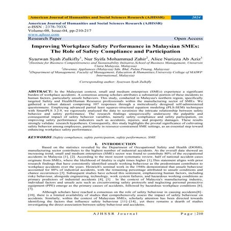 THEORETICAL FRAMEWORK FOR SAFETY CULTURE AND SAFETY PERFORMANCE IN ...
