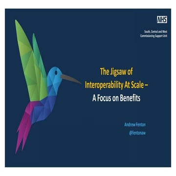 The Jigsaw of Interoperability at Scale - a focus on benefits
