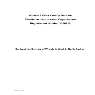 W2W County Durham specification for...