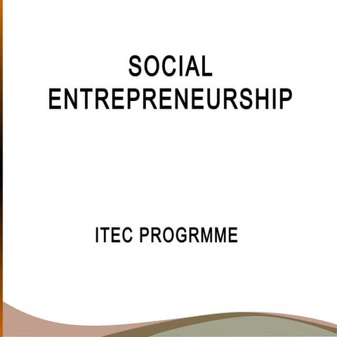 Social entrepreneurship verses Business Entrepreneurship