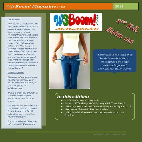 W3 boom magazine 1st ed