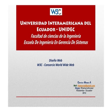 W3 c   consorcio world wide web