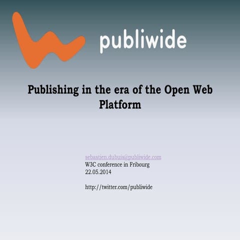 W3C Event Digital Publishing by Publiwide