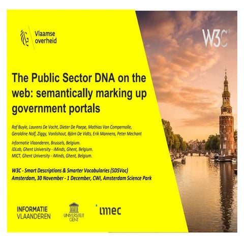 The Public Sector DNA on the web: semantically marking up government portals
