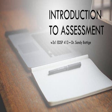 w3s1 Introduction to Assessments.pptx