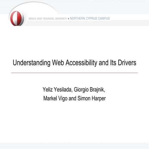 Understanding Web Accessibility and Its Drivers